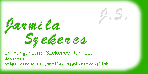 jarmila szekeres business card